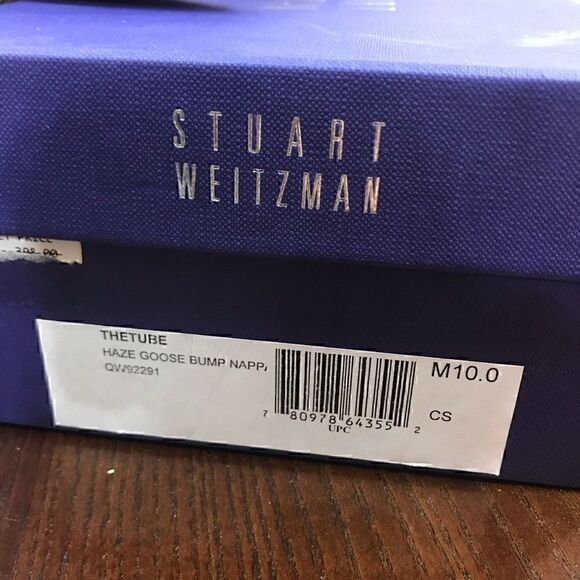 STUART WEITZMAN The Tube Haze Goose Bumps Nappa Leather Pumps like new size 10 - Picture 6 of 8